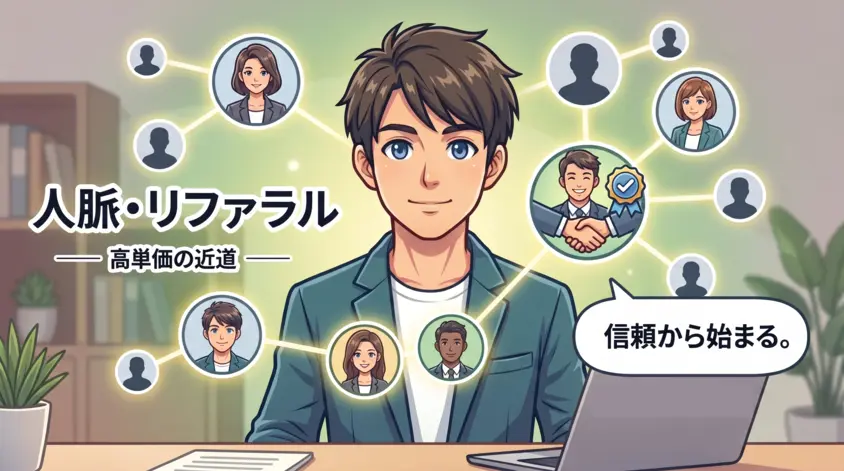 フリーランスが高単価案件を獲得するための人脈・リファラル活用術と信頼関係の構築。